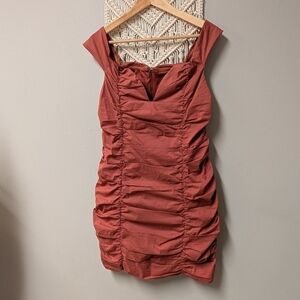 Le Chateau Ruched Bodycon Mini Dress Sexy Date Wedding Night Out